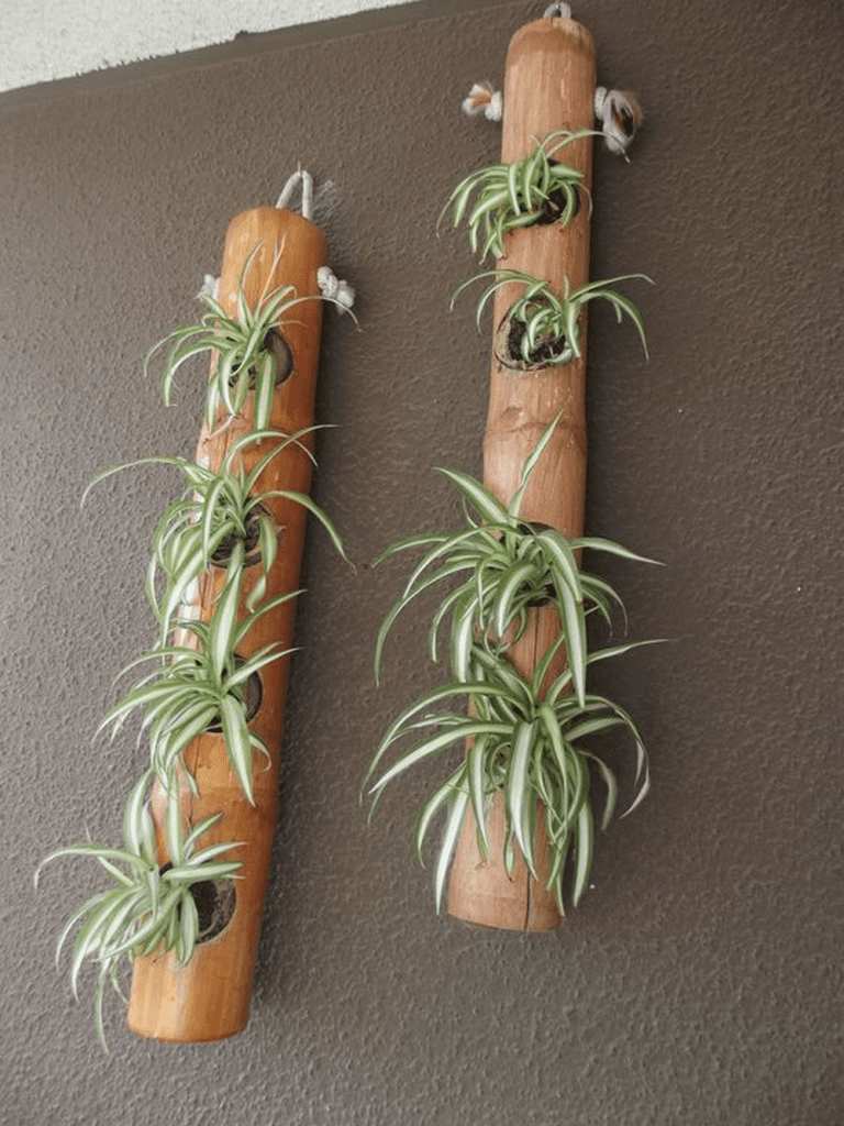 How to Make a Vertical Planter From Bamboo - The garden!