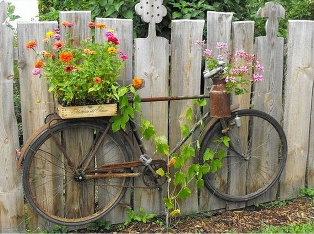 Bicycle Planter | Large Rustic Bicycle Planter - Decor Steals
