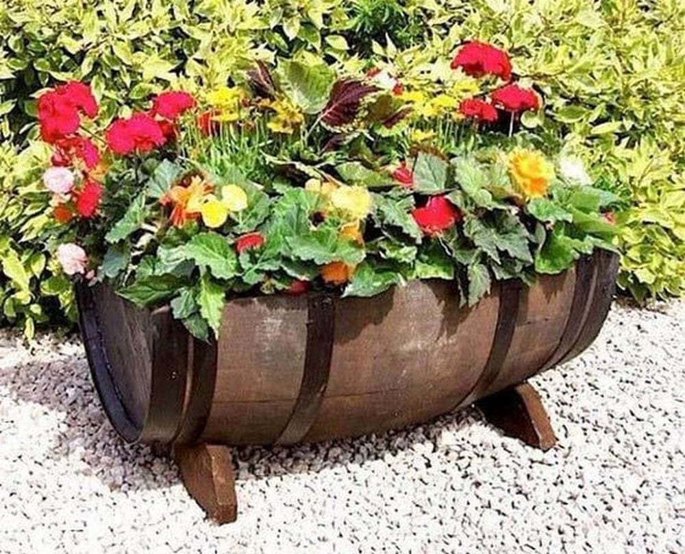 How to Make Planters Out of Wine Barrels | The garden!
