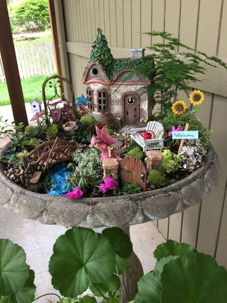 Having a fairy garden makes an area look magical and enchanting.