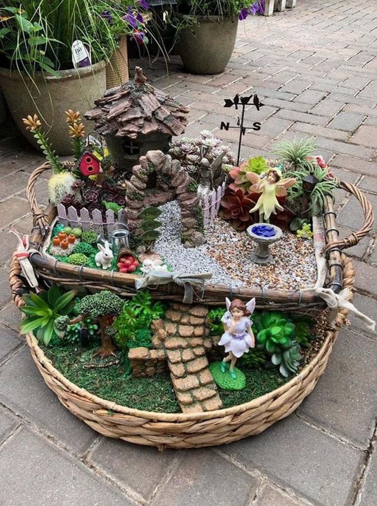 fairy garden gardens whimsical mini diy indoor miniature designs basket projects theownerbuildernetwork houses gnome pots live idea choose board crafts