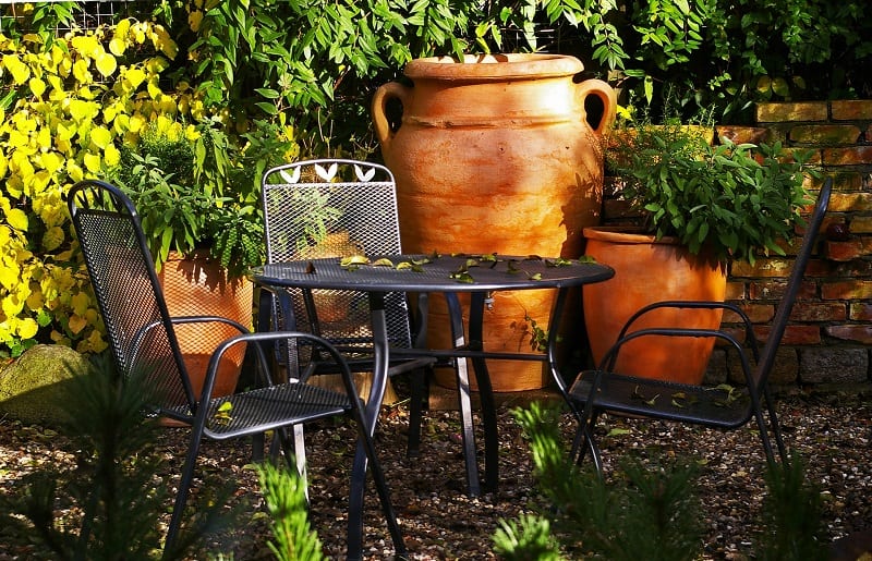 Mediterranean gardens are all about laid-back outdoor living.