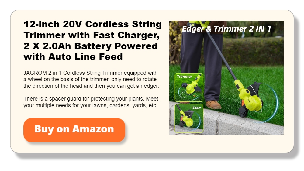 12-inch 20V Cordless String Trimmer with Fast Charger, 2 X 2.0Ah Battery Powered with Auto Line Feed