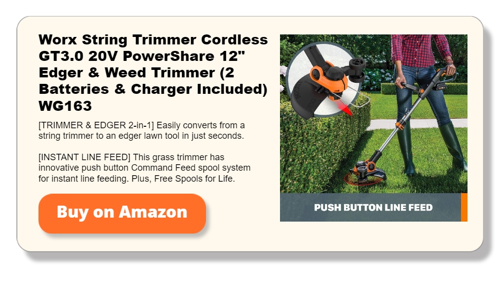 Worx String Trimmer Cordless GT3.0 20V PowerShare 12_ Edger & Weed Trimmer (2 Batteries & Charger In