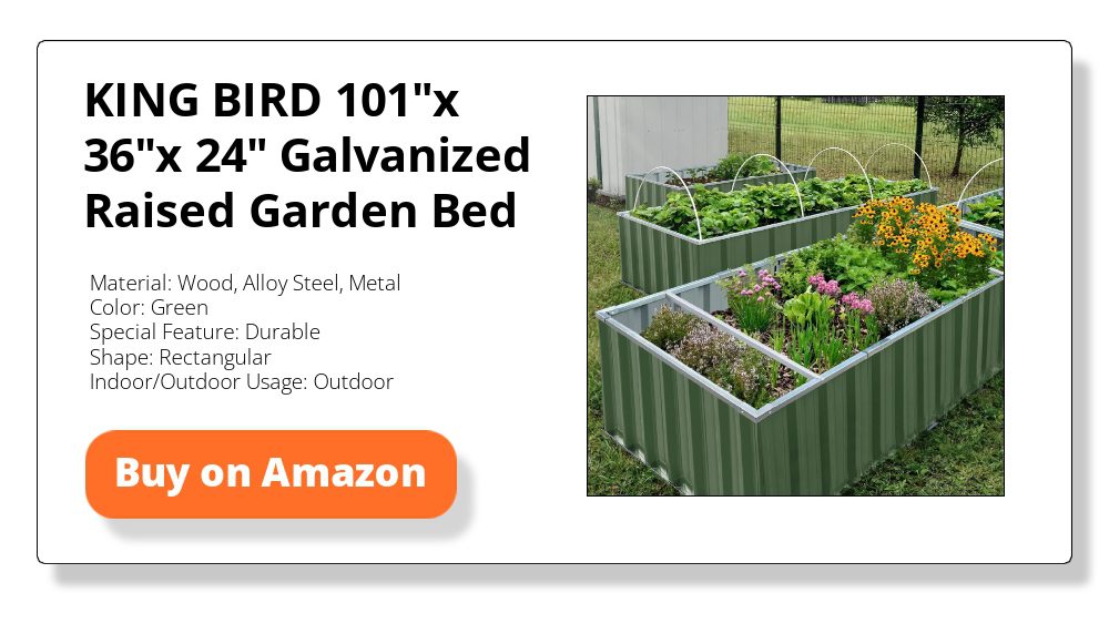 KING BIRD Galvanized Raised Garden Bed