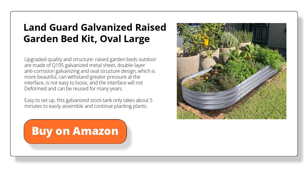 Land Guard Galvanized Oval Raised Garden Bed