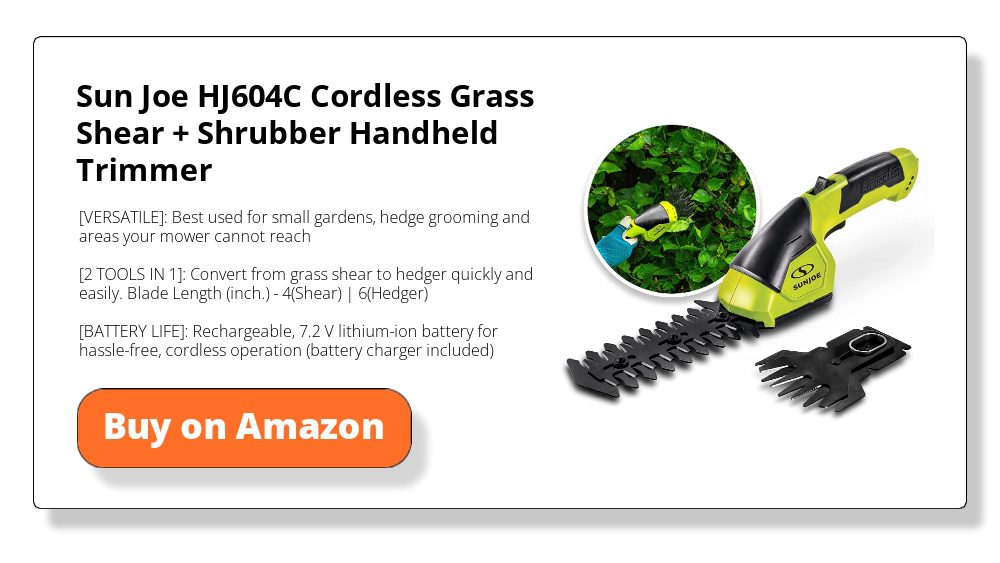 Sun Joe HJ604C Cordless Grass Shear + Shrubber Handheld Trimmer