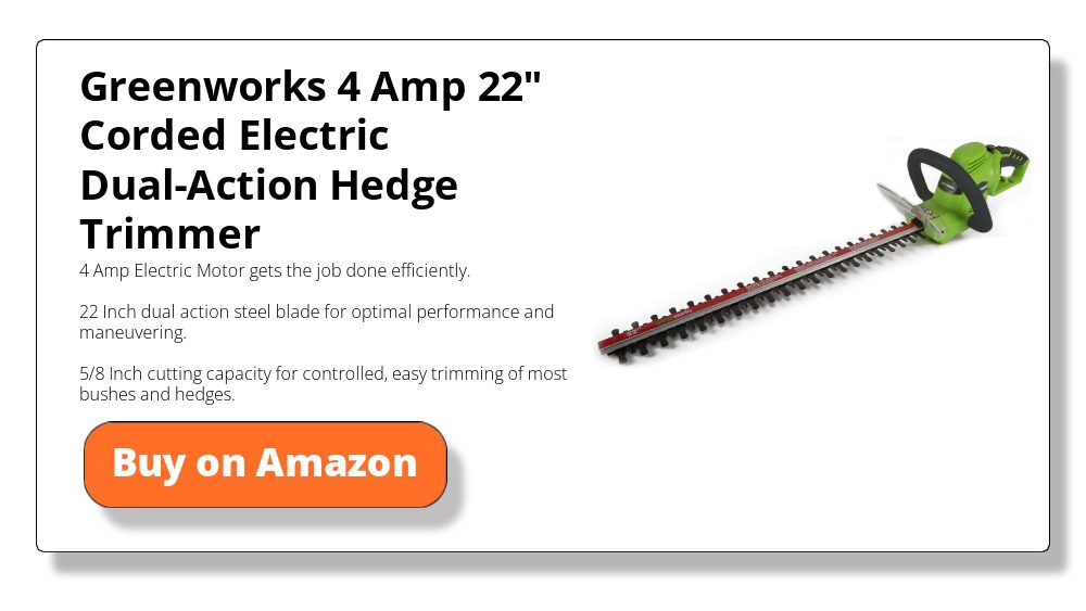 Greenworks 4 Amp 22" Corded Electric Dual-Action Hedge Trimmer