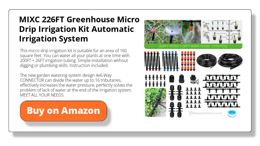 MIXC 226FT Greenhouse Micro Drip Garden Irrigation and Patio Misting System
