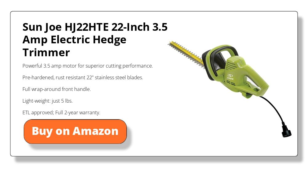 Sun Joe 22-Inch 3.5 Amp Electric Hedge Trimmer HJ22HTE