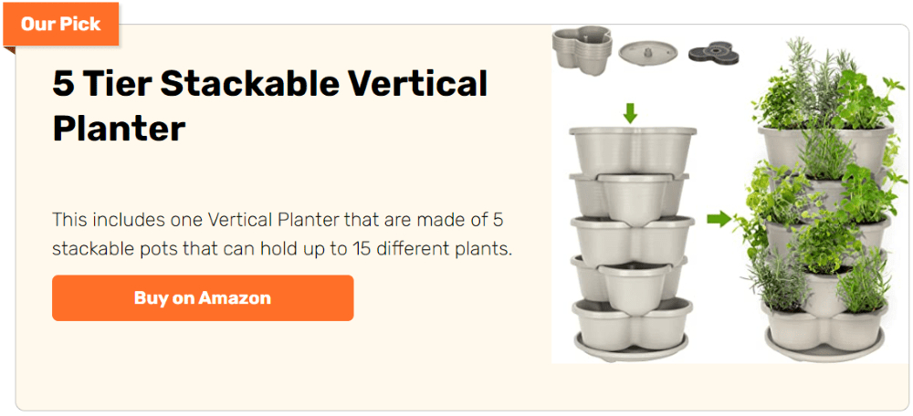 5-Tier Plastic Stackable Flower Pot