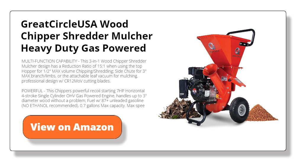 GreatCircleUSA Wood Chipper Shredder Mulcher Heavy Duty Gas Powered