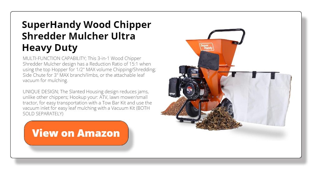 SuperHandy Wood Chipper Shredder Mulcher Ultra Heavy Duty 7HP 3 in 1 Multi-Function 3" Inch Max Capacity