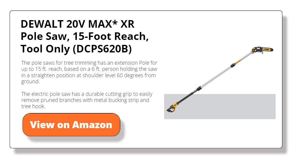 DEWALT 20V MAX* XR Pole Saw, 15-Foot Reach, Tool Only