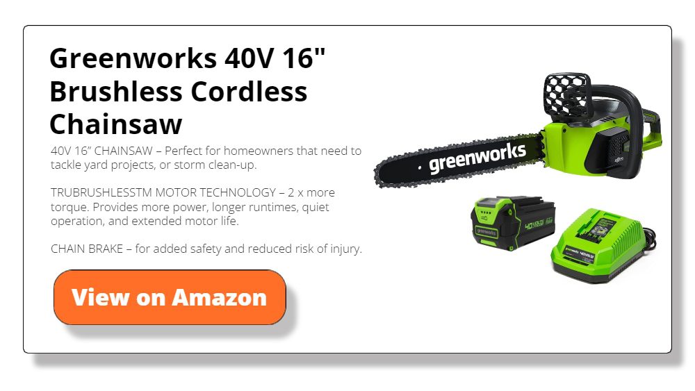 Greenworks 40V 16" Brushless Cordless Chainsaw 