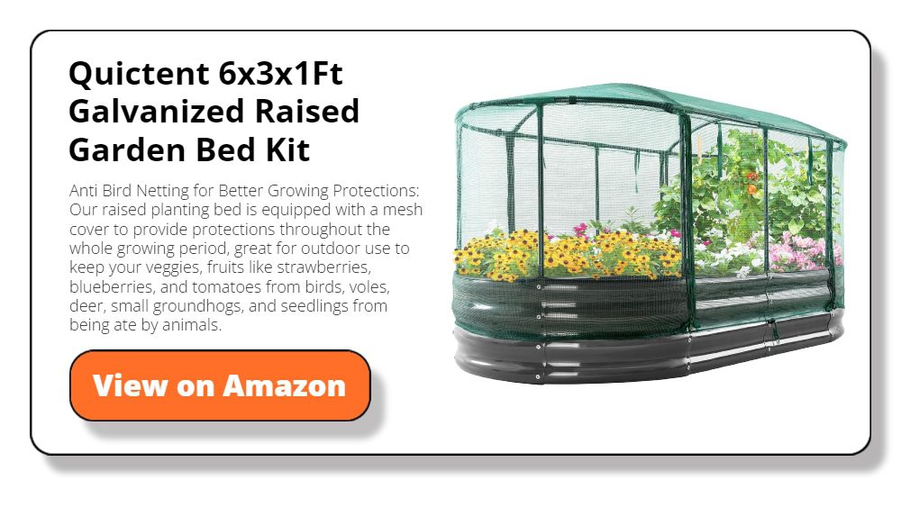 Quictent 6x3x1Ft Galvanized Raised Garden Bed Kit