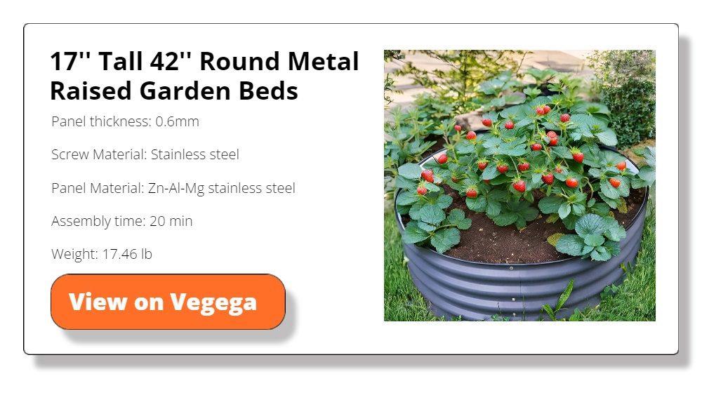 17'' Tall 42'' Round Metal Raised Garden Beds