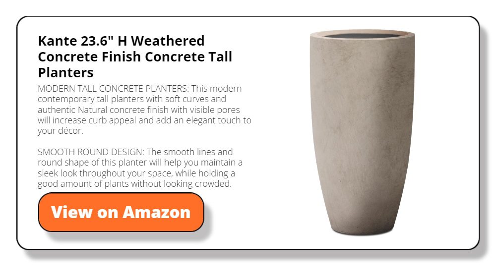 Kante 23.6" H Weathered Concrete Finish Concrete Tall Planters