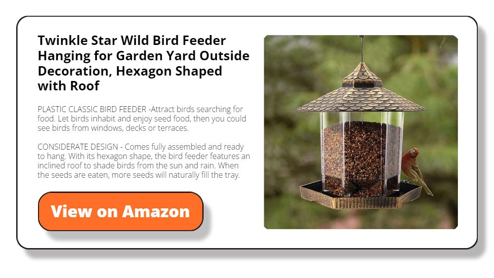 Twinkle Star Wild Bird Feeder Hanging for Garden Yard Outside Decoration