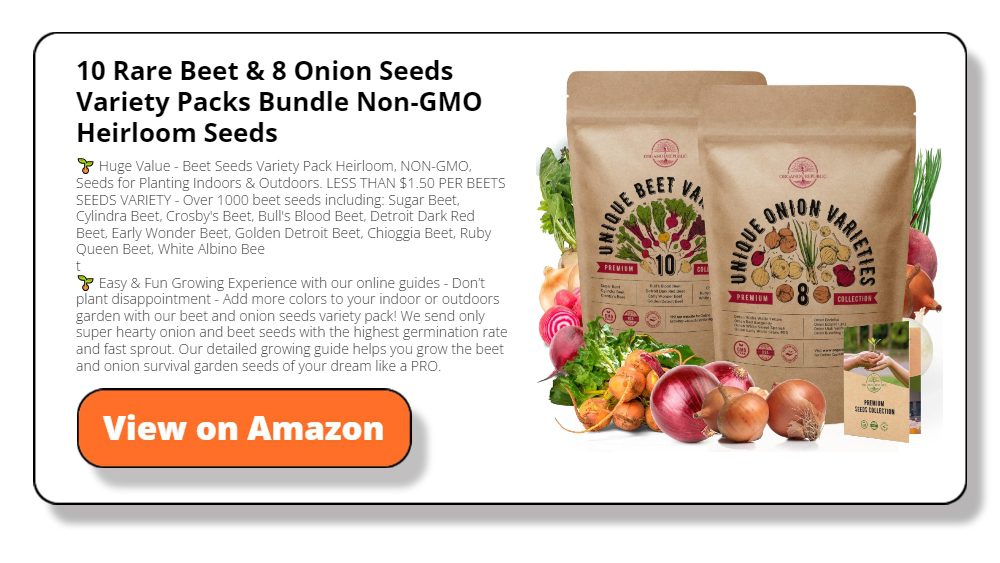 10 Rare Beet & 8 Onion Seeds Variety Packs Bundle Non-GMO Heirloom Seeds