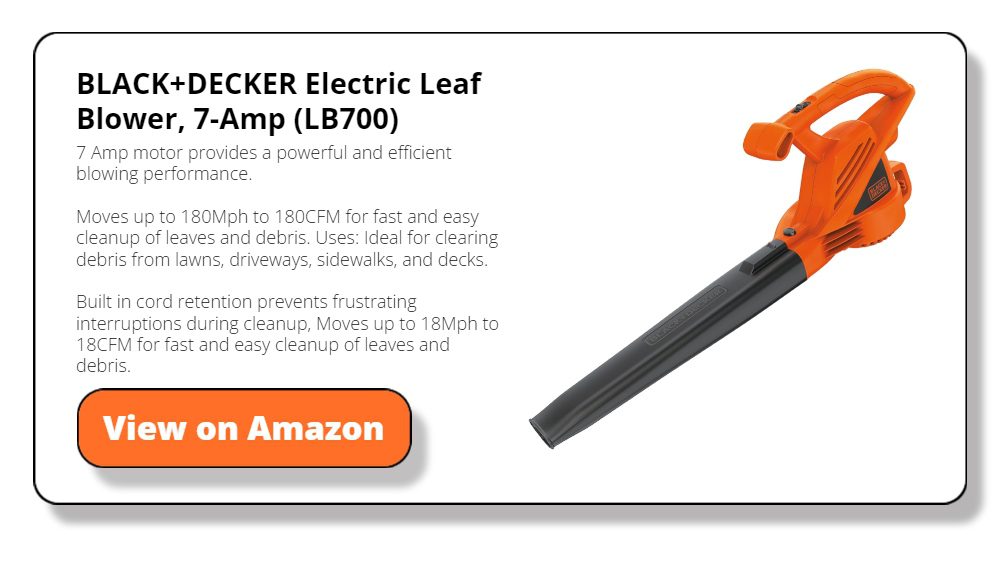 BLACK+DECKER Electric Leaf Blower, 7-Amp (LB700