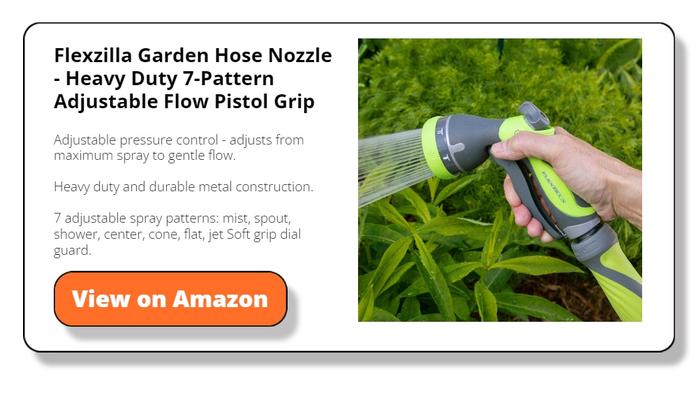 Flexzilla Garden Hose Nozzle - Heavy Duty 7-Pattern Adjustable Flow Pistol Grip