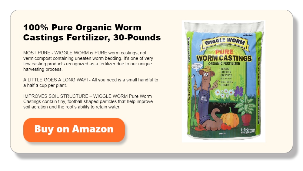 100% Pure Organic Worm Castings Fertilizer, 30-Pounds