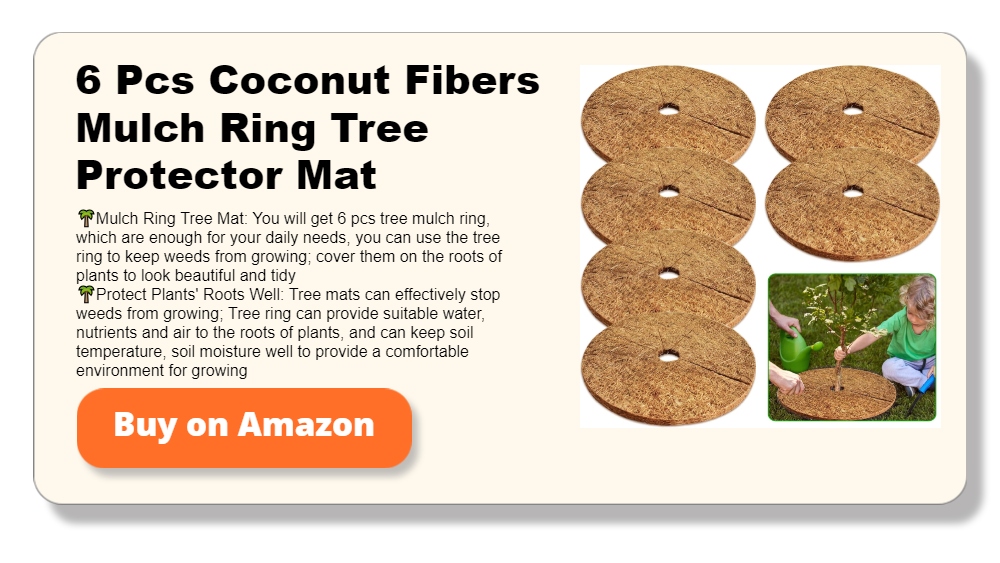 6 Pcs Coconut Fibers Mulch Ring Tree Protector Mat