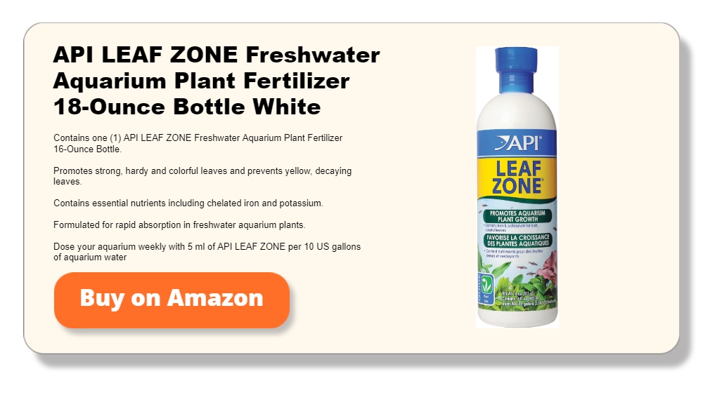 API LEAF ZONE Freshwater Aquarium Plant Fertilizer 18-Ounce Bottle White