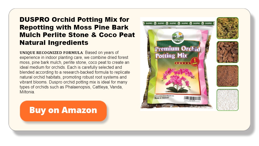 DUSPRO Orchid Potting Mix for Repotting with Moss Pine Bark Mulch Perlite Stone & Coco Peat Natural